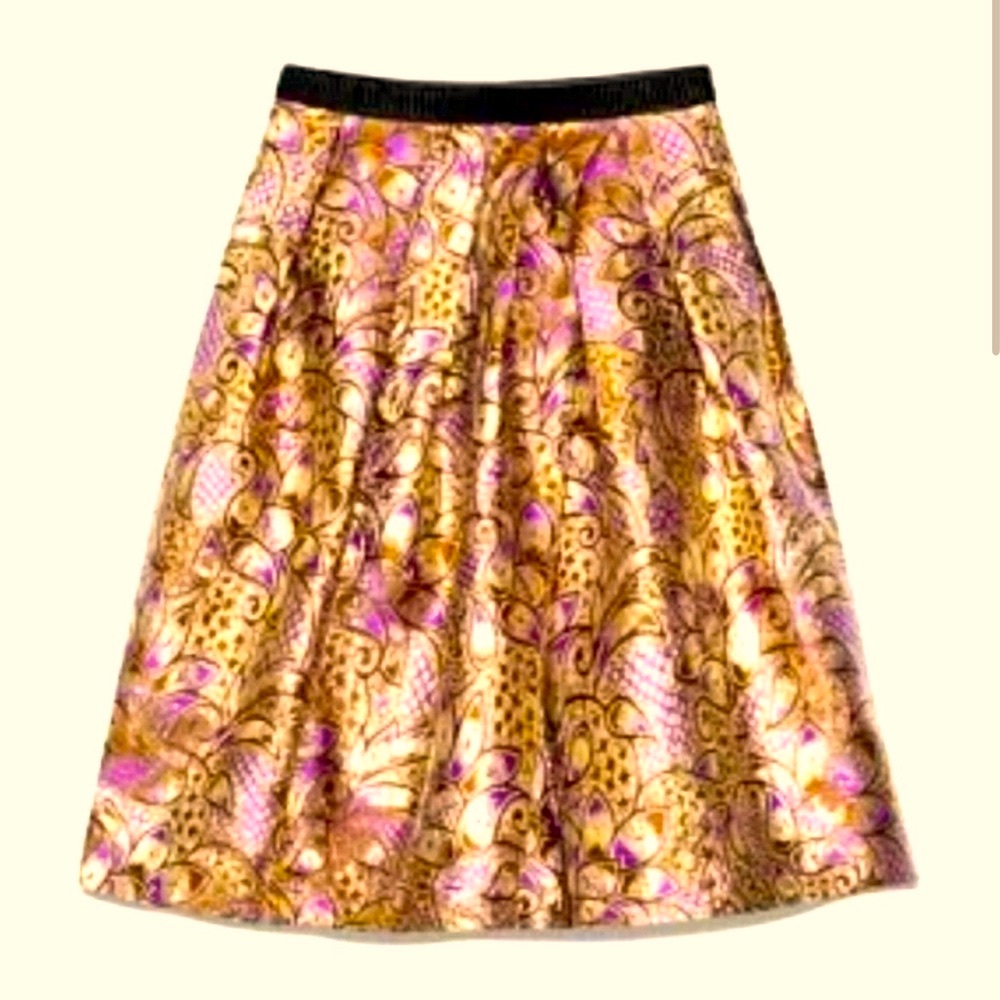 MARNI x H&M Archive Gold Purple Brocade Skirt w/ pockets Size 4 ❤️‍🔥 SO CHIC